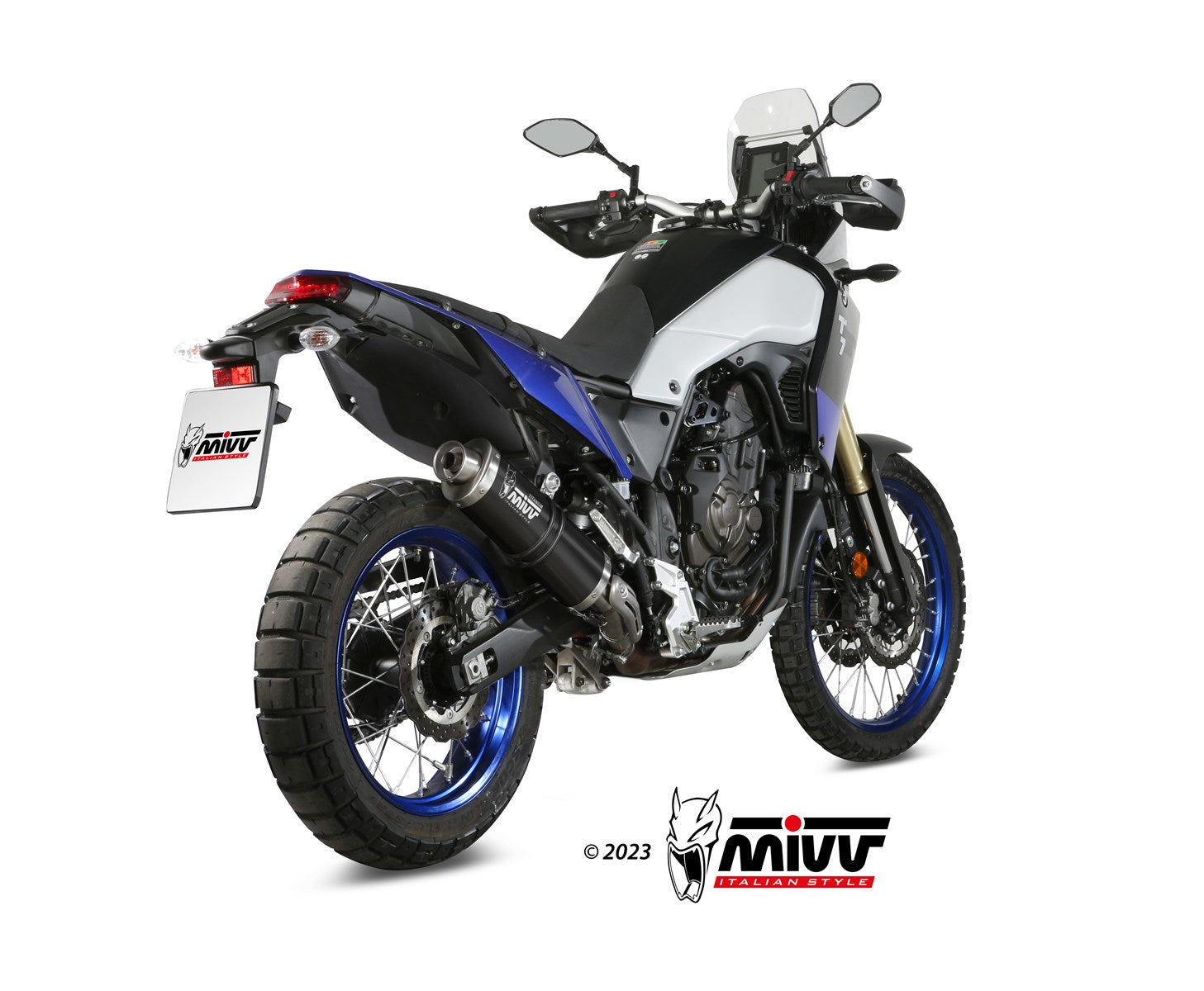 TERMINALE DI SCARICO IN TITANIO NERO MIVV OVAL YAMAHA TÉNÉRÉ 700 2019 - 2024