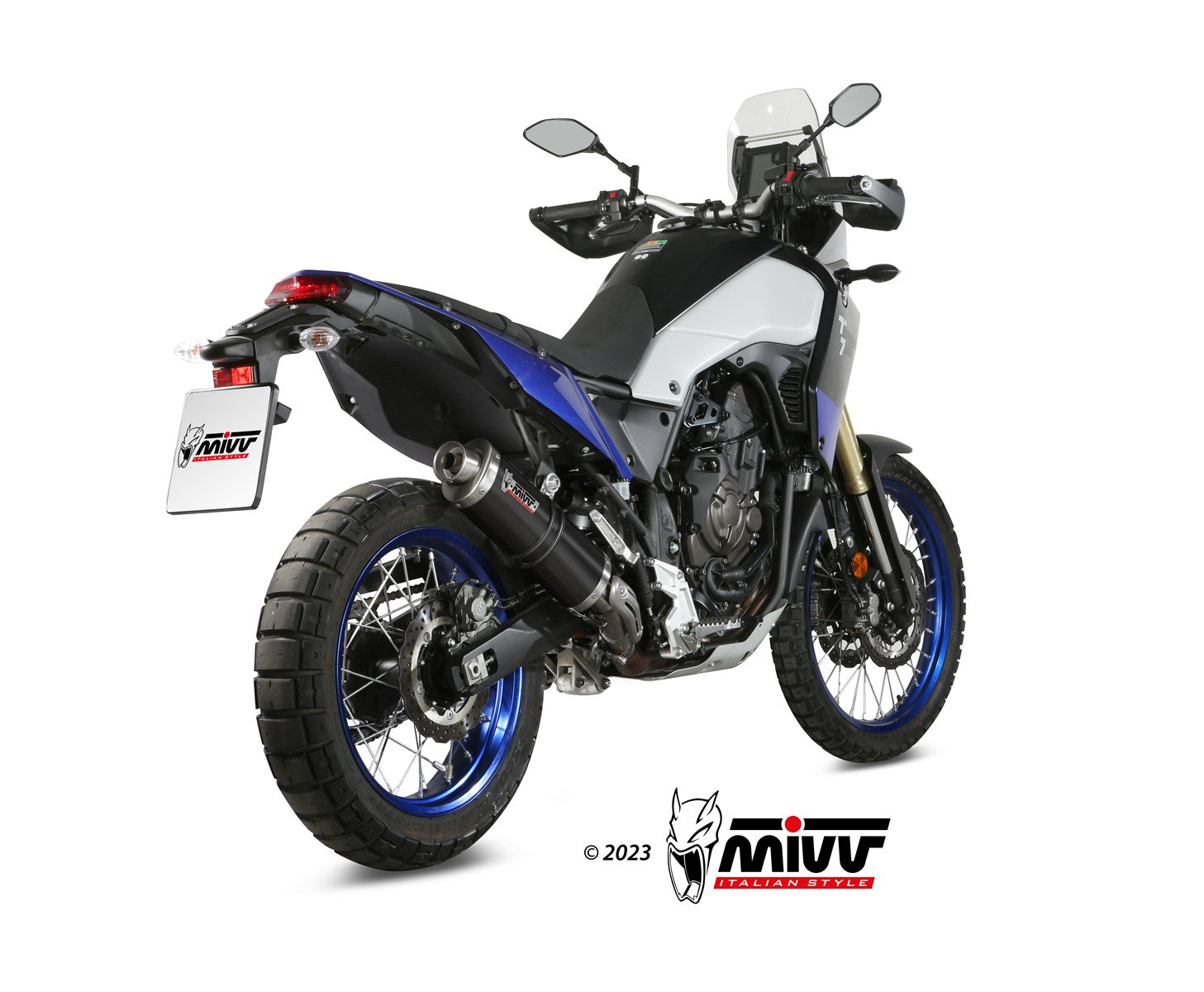 TERMINALE DI SCARICO IN ACCIAIO INOX NERO MIVV OVAL YAMAHA TÉNÉRÉ 700 2019 -2024