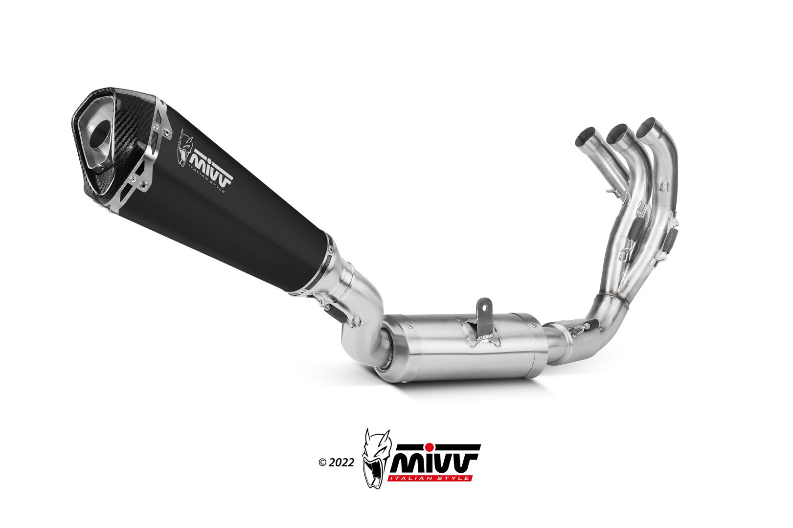 SCARICO COMPLETO INOX NERO MIVV DELTA RACE YAMAHA TRACER 9/GT/GT+ 2021-24