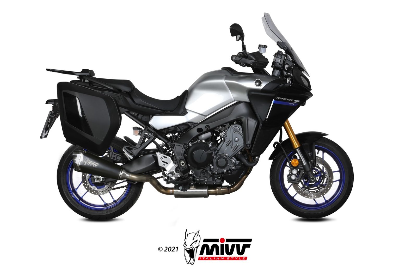 SCARICO COMPLETO INOX NERO MIVV DELTA RACE YAMAHA TRACER 9/GT/GT+ 2021-24