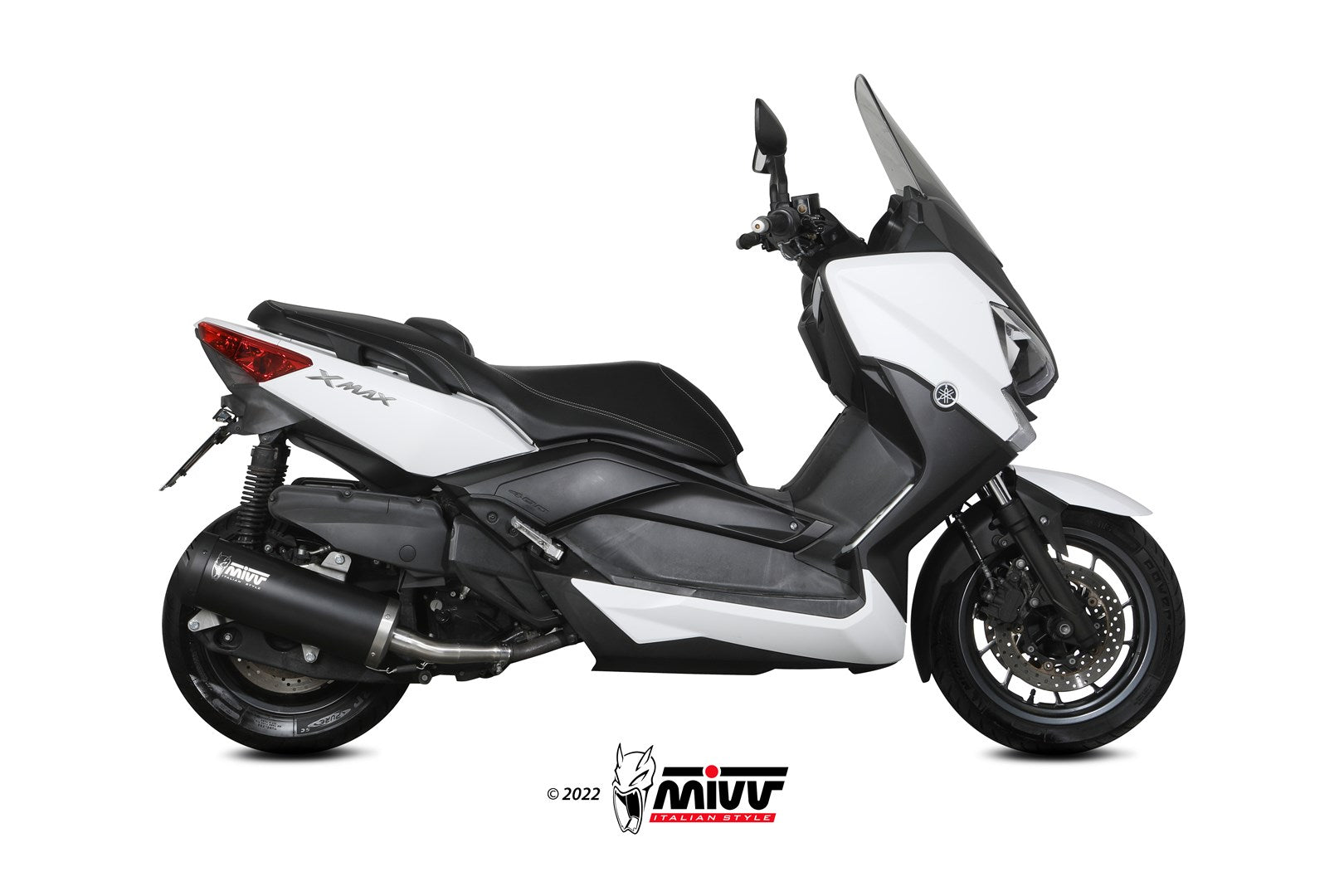 TERMINALE DI SCARICO IN ACCIAIO INOX NERO MIVV MOVER YAMAHA X-MAX 400 2013 -2016