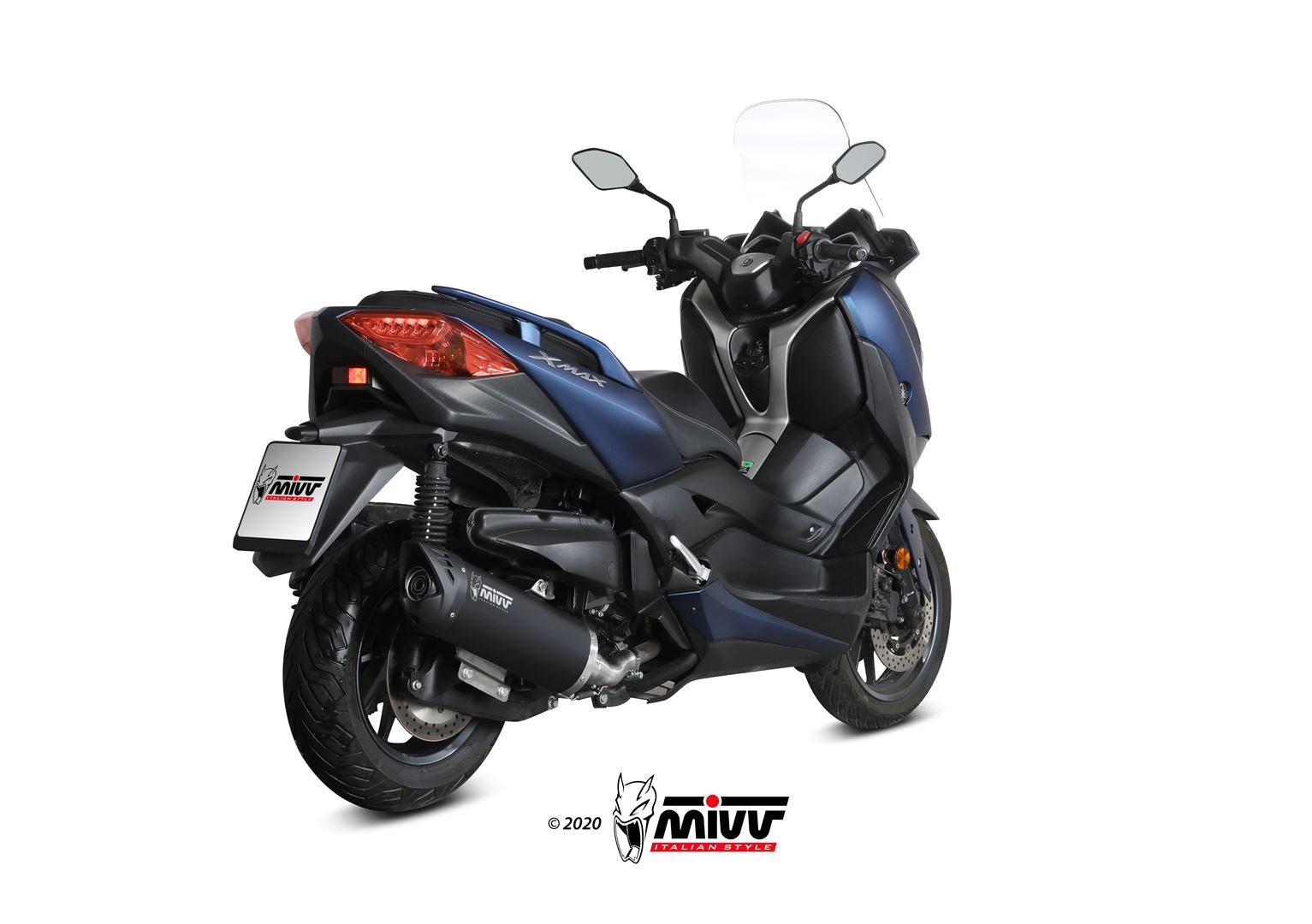 TERMINALE DI SCARICO IN ACCIAIO INOX NERO MIVV MOVER YAMAHA X-MAX 400 2017 -2020