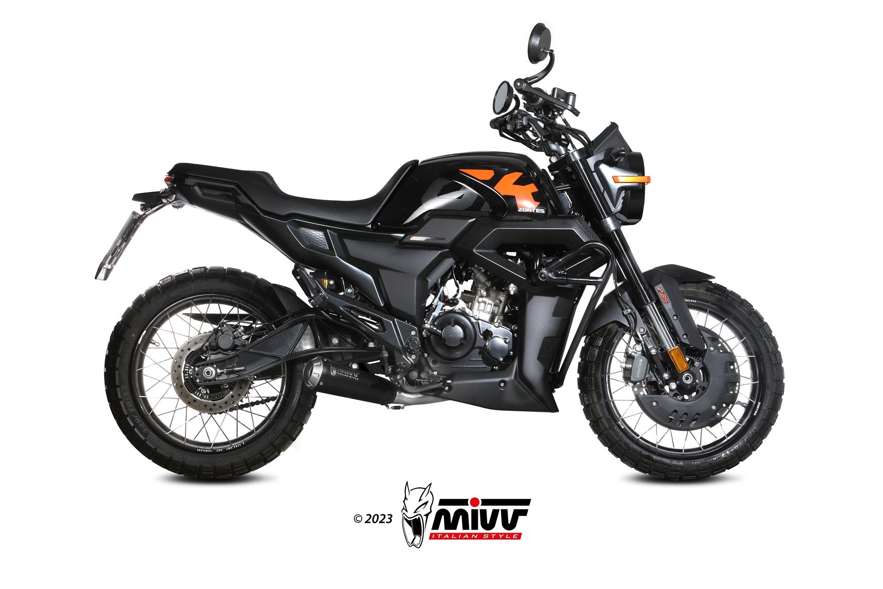 SCARICO COMPLETO IN ACCIAIO INOX NERO RACING MIVV X-M1 ZONTES ZT 125 GK 2021 -24