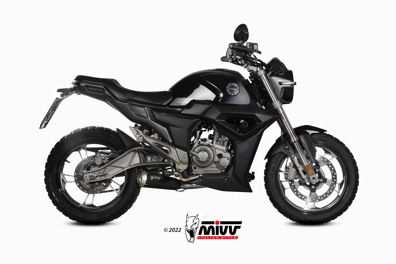 SCARICO COMPLETO IN ACCIAIO INOX NERO RACING MIVV X-M1 ZONTES ZT 125 G1 2021 -24