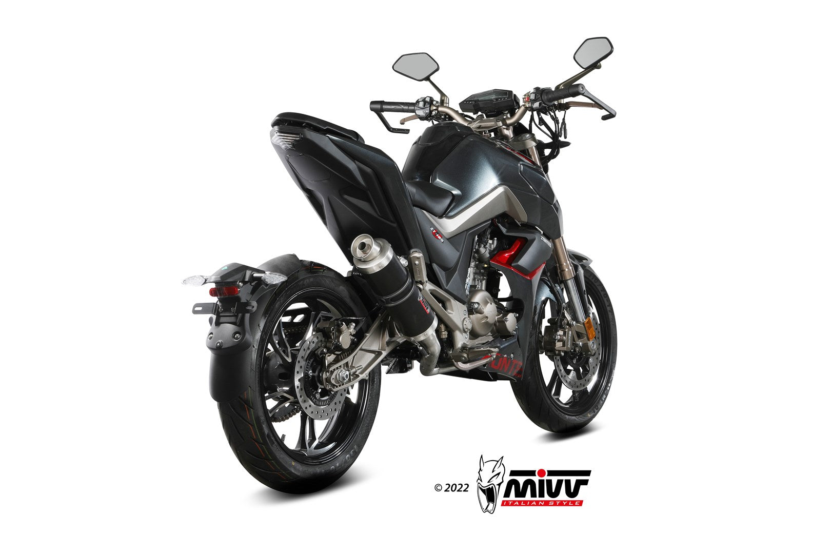 SCARICO COMPLETO ALTO IN ACCIAIO INOX NERO MIVV GP ZONTES ZT 125 U 2021 - 2024