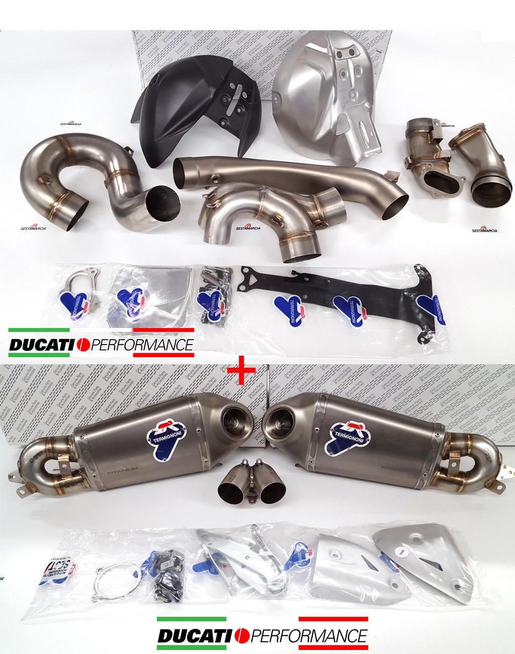 SCARICO COMPLETO Ø70mm TITANIO RACING TERMIGNONI DUCATI PANIGALE 1199 2012 - 14