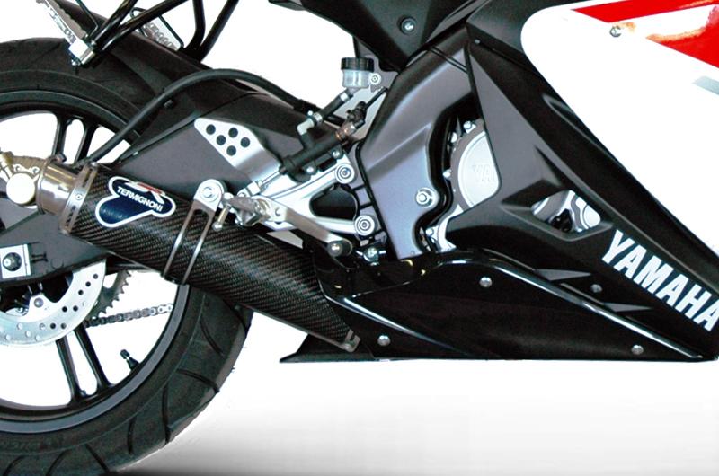 COMPLETE EXHAUST SYSTEM TERMIGNONI RACING ROUND CARBON YAMAHA YZF R 125 2008-13