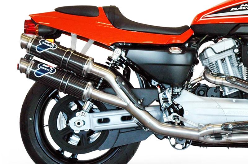 COMPLETE EXHAUST SYSTEM TERMIGNONI RACING ROUND CARBON HARLEY DAVIDSON XR 1200 R