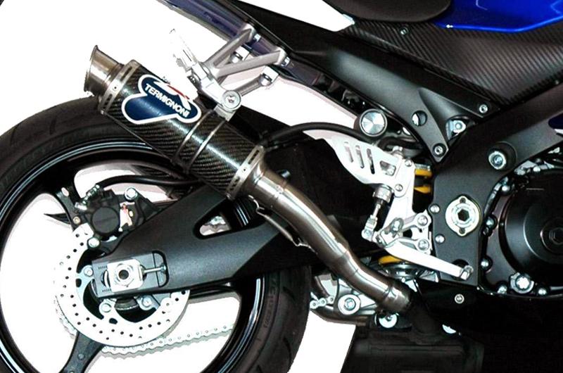 DOPPIO TERMINALE SCARICO TERMIGNONI OMOLOGATO CARBONIO SUZUKI GSXR 1000 2007 08