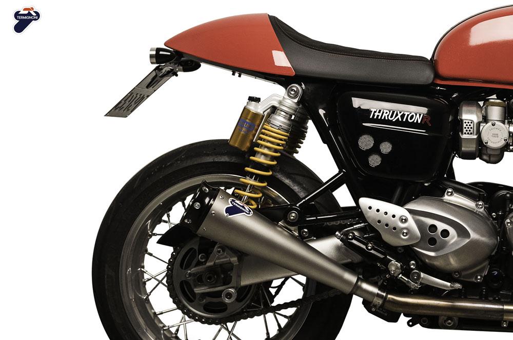 DOUBLE SILENCER EXHAUST TERMIGNONI APPROVED STEEL TRIUMPH TRUXTON 1200 2016 20