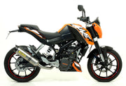 SCARICO MARMITTA OMOLOGATO E5+E9 TITANIO-CARBONIO ARROW KTM DUKE 125 11-16