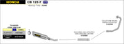COMPLETE EXHAUST APPROVED THUNDER ALUMINUM ARROW HONDA CB 125 F 2015-16