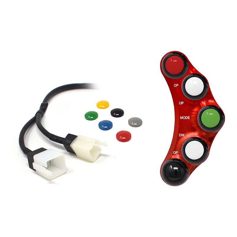 RACING LEFT HANDLEBAR SWITCH RED JETPRIME APRILIA RSV4 / R 2009 - 10