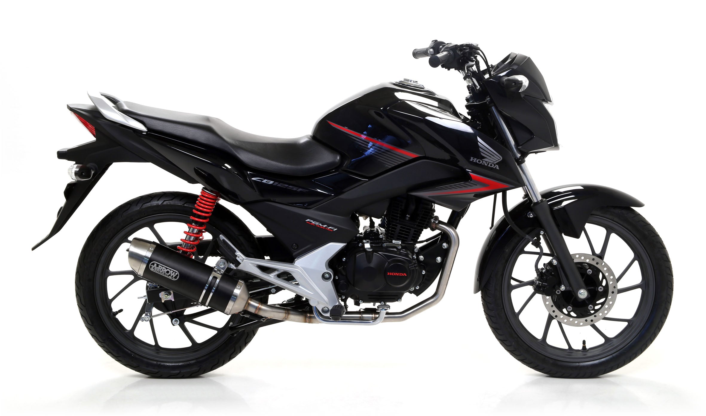 COMPLETE EXHAUST APPROVED E5+E9 THUNDER ALUMINUM ARROW HONDA CB 125 F 2015-16