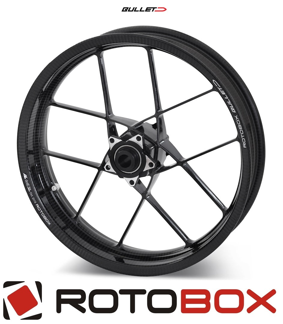 COPPIA CERCHI CARBONIO LUCIDO ROTOBOX BULLET 17˝X3.5/6˝ KAWASAKI ZX10R 2011 - 15