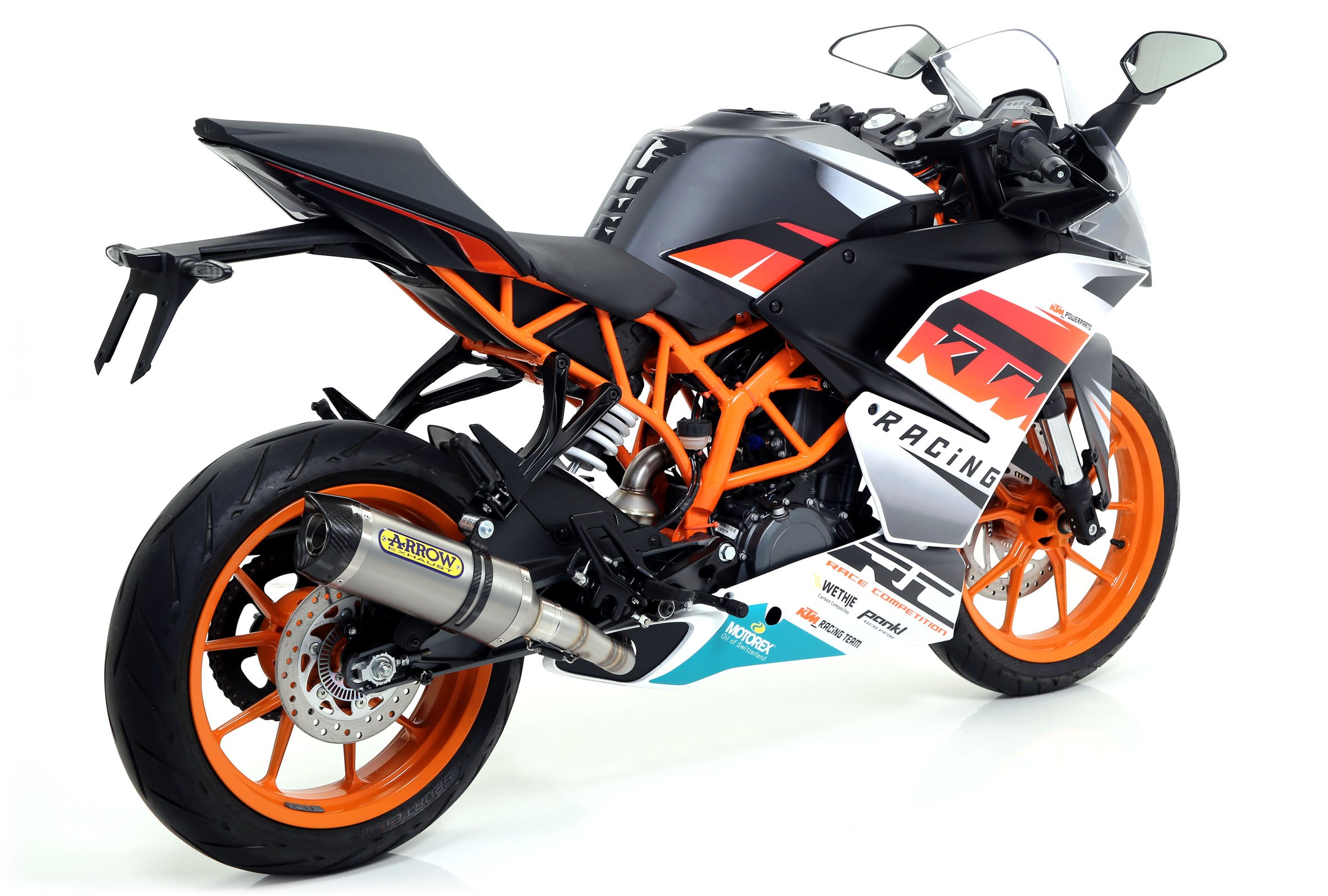 SCARICO MARMITTA OMOLOGATO E5+E9 THUNDER TITANIO-CARBONIO ARROW KTM RC 390 15-16