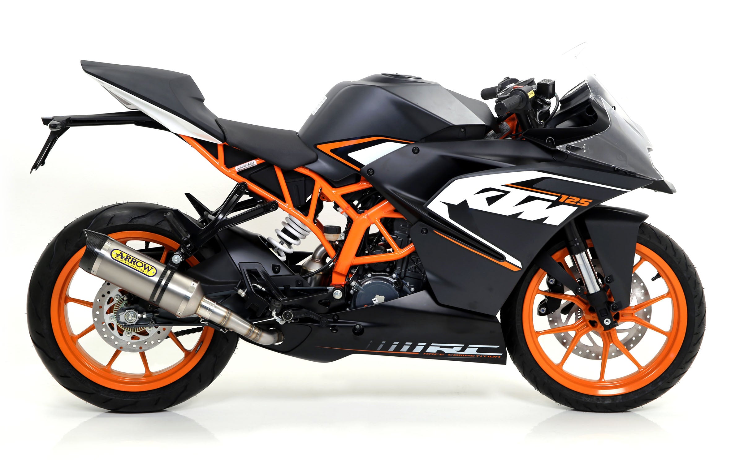 SCARICO MARMITTA RACING E5+E9 THUNDER TITANIO-CARBONIO ARROW KTM RC 125 2015-16