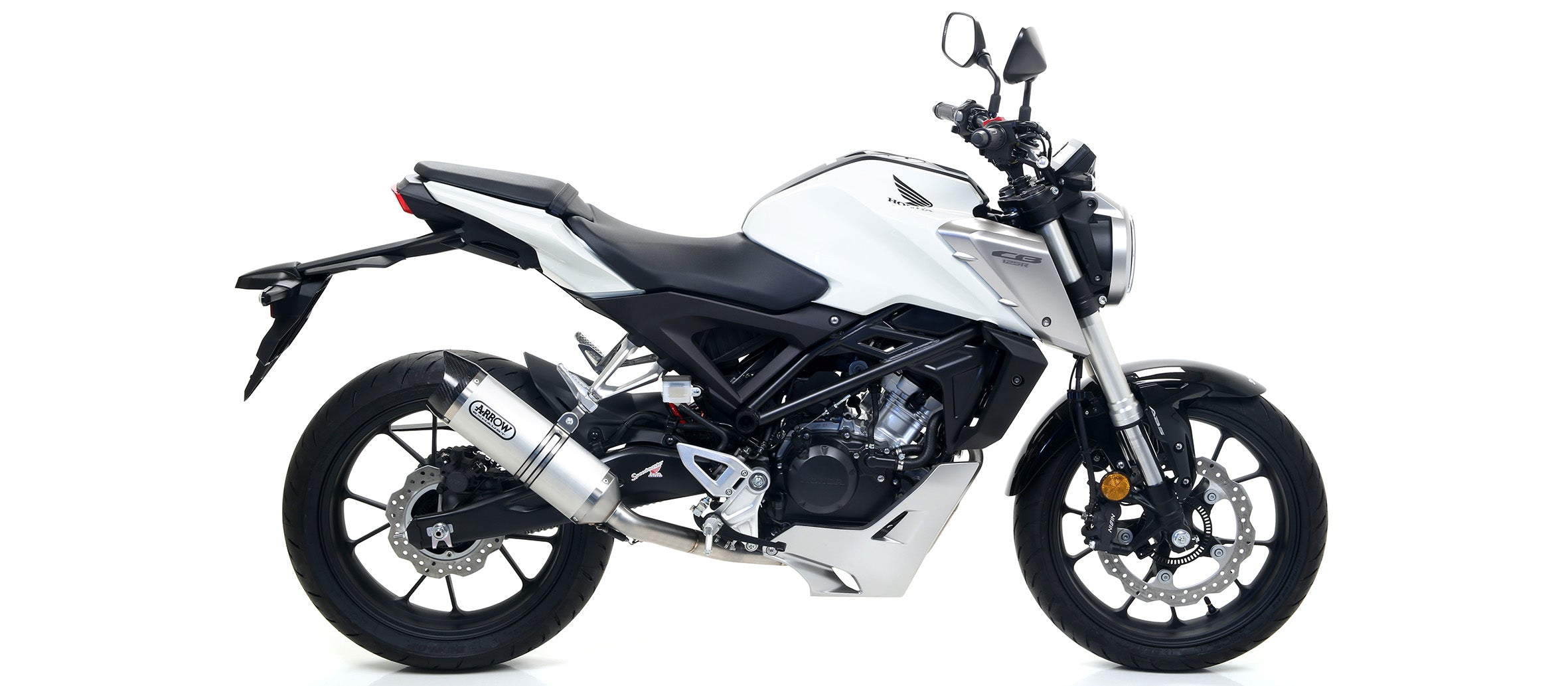 COMPLETE EXHAUST APPROVED EC+ECE THUNDER TIT-CARB ARROW HONDA CB 125 R 18-20