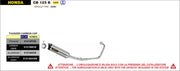 COMPLETE EXHAUST APPROVED E5+E9 THUNDER TIT-CARB ARROW HONDA CB 125 R 18-20