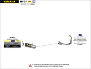 SCARICO MARMITTA WORKS EURO5 TITANIO-CARBONIO ARROW YAMAHA MT-07 2021-22