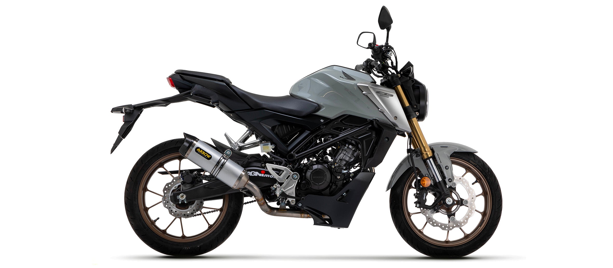 COMPLETE EXHAUST APPROVED E5+E9 THUNDER TIT-CARB ARROW HONDA CB 125 R 18-20