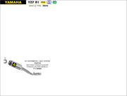 KIT MID-PIPE SILENCER INDY-RACE TITANIUM Ø60MM ARROW YAMAHA YZF 1000 R1 17-22