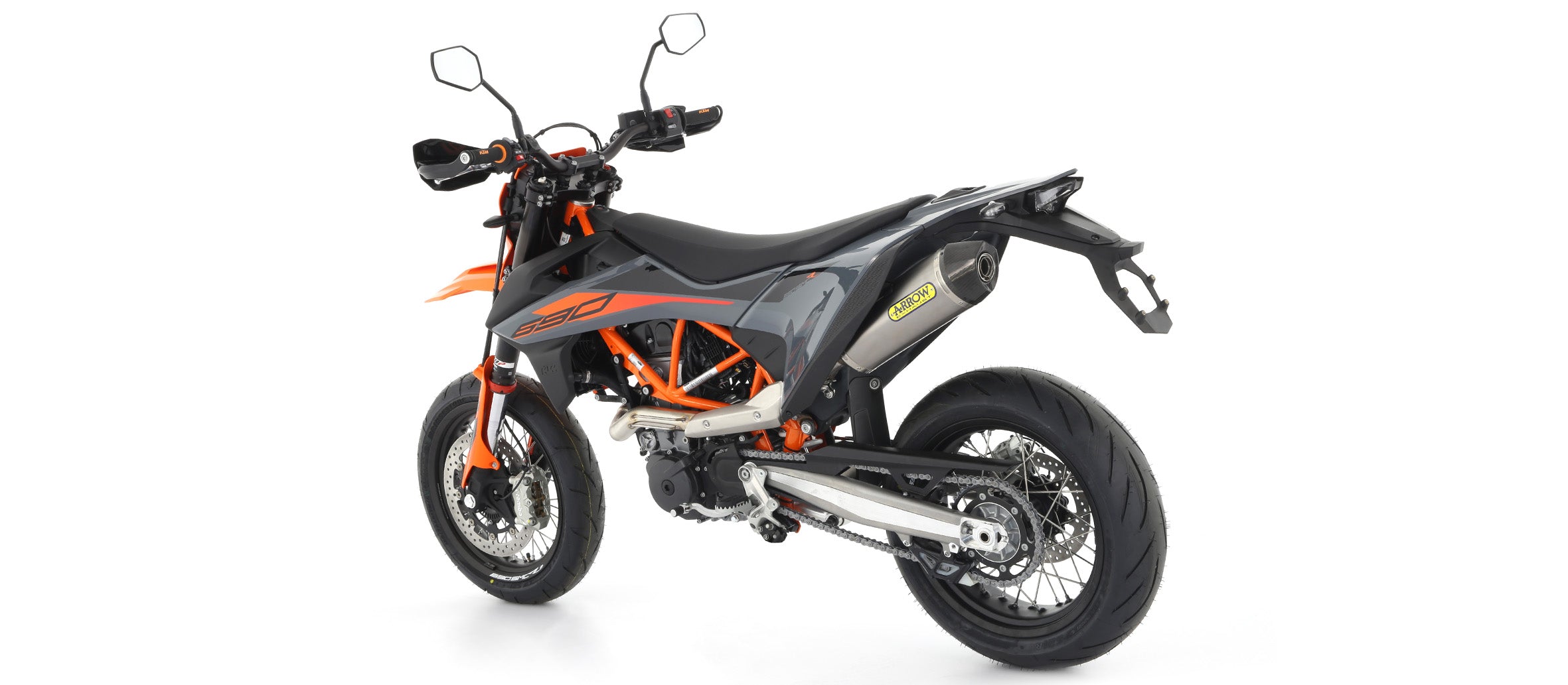 SCARICO MARMITTA OMOLOGATO RACE-TECH TITANIO-CARBONIO ARROW KTM 690 SMC R 2021>
