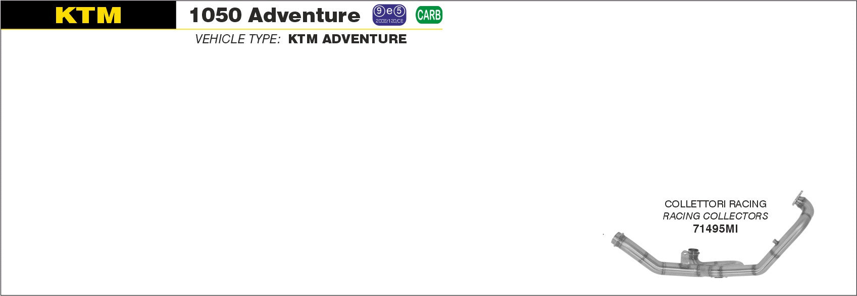 RACING HEADER ARROW KTM 1290 SUPER ADVENTURE 2015-20