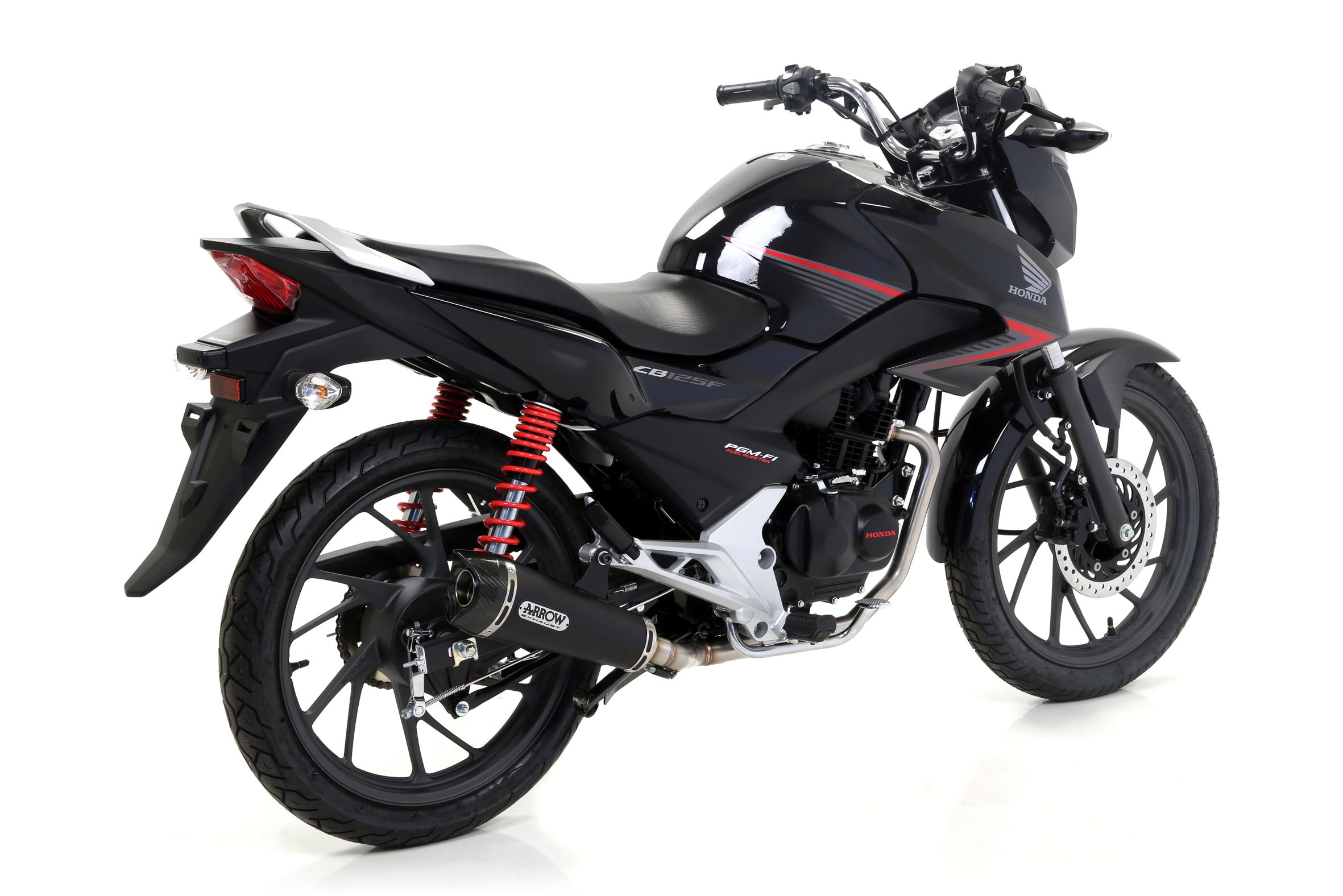 COMPLETE EXHAUST APPROVED X-KONE BLACK ARROW HONDA CB 125 F 2015-16