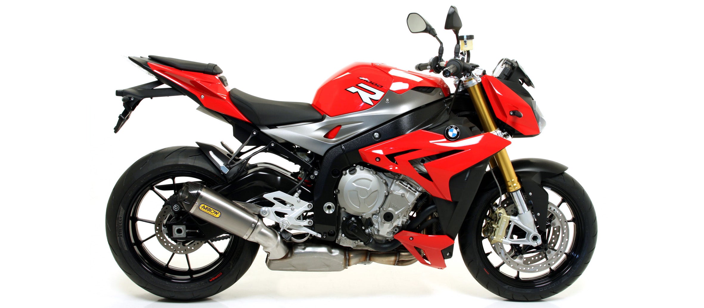 SILENCER WORKS APPROVED TITANIUM-CARB ARROW BMW S 1000 R 2014-16