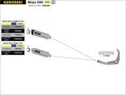 SCARICO COMPLETO OMOLOGATO RACE-TECH TITANIO-CARBONIO ARROW KAWASAKI Z 650 17-20