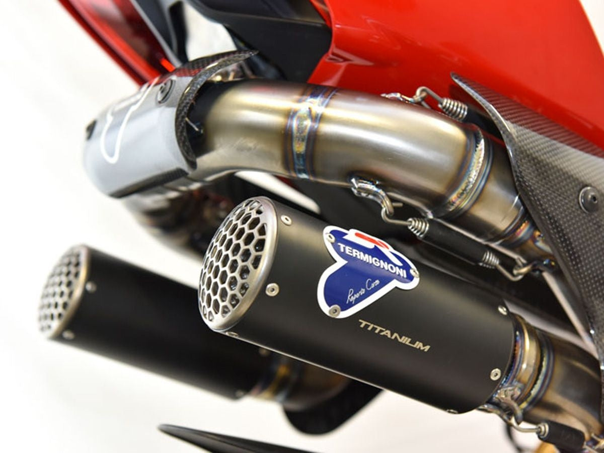 SCARICO COMPLETO FULL TITANIO NERO WSBK + UPMAP TERMIGNONI DUCATI STREETFIGHTER V4 2018 - 22