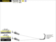 COMPLETE EXHAUST LOW RACING PRO-RACE NICHROM ARROW YAMAHA TRACER 700 20-22