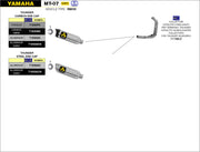 SCARICO COMPLETO EURO5 ALTO THUNDER ALLUMINIO ARROW YAMAHA MT-07 2021-22