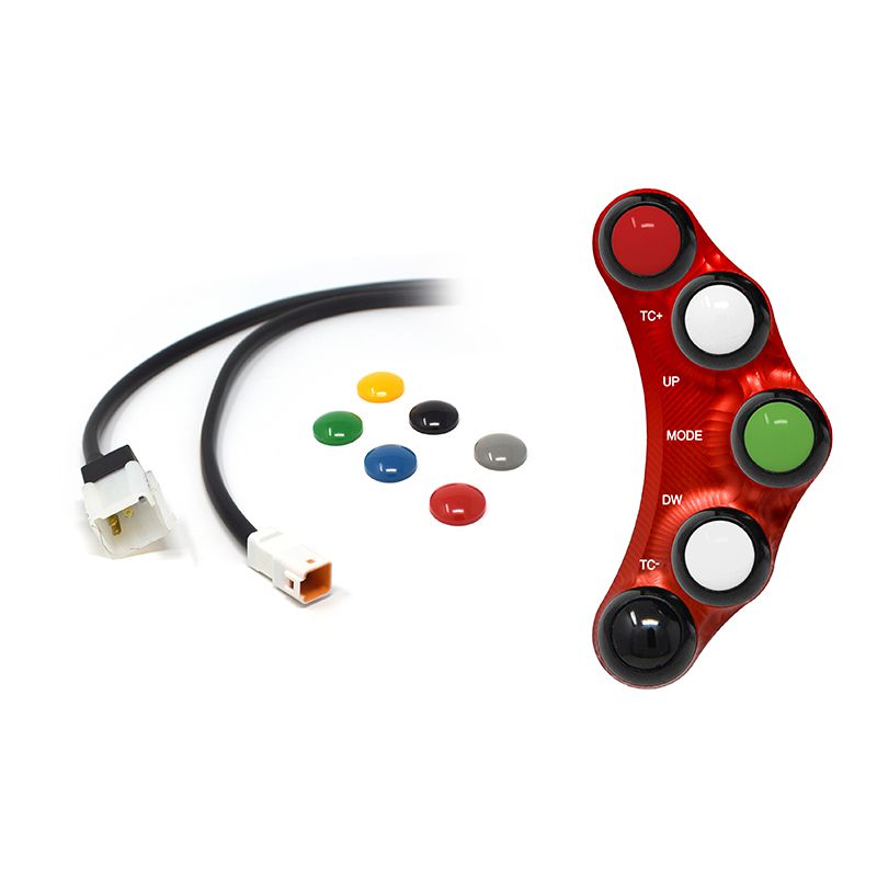 RACING LEFT HANDLEBAR SWITCH RED JETPRIME APRILIA TUONO V4 / R / RR 2011 - 16