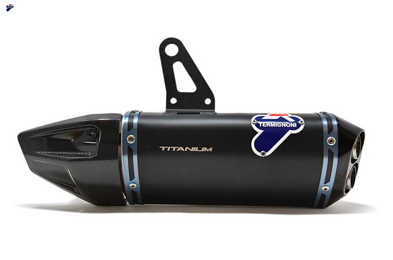 SILENCER EXHAUST TERMIGNONI TITNIUM BLACK RACING DUCATI STREETFIGHTER V4 2020-22
