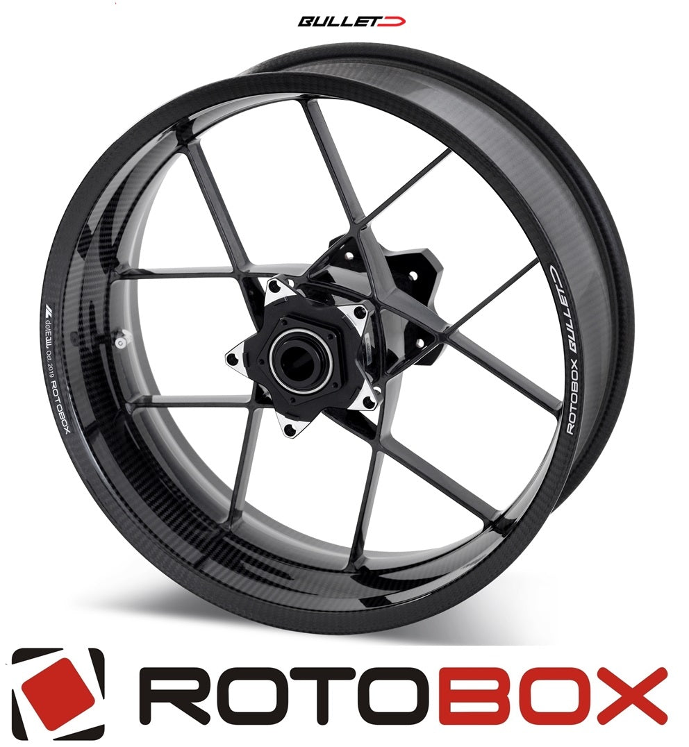 COPPIA CERCHI CARBONIO LUCIDO ROTOBOX BULLET 17˝X3.5/6˝ KAWASAKI ZRX 1100 R