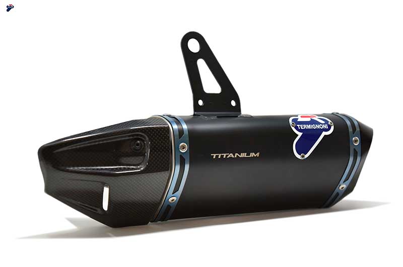 SILENCER EXHAUST TERMIGNONI TITNIUM BLACK RACING DUCATI STREETFIGHTER V4 2020-22