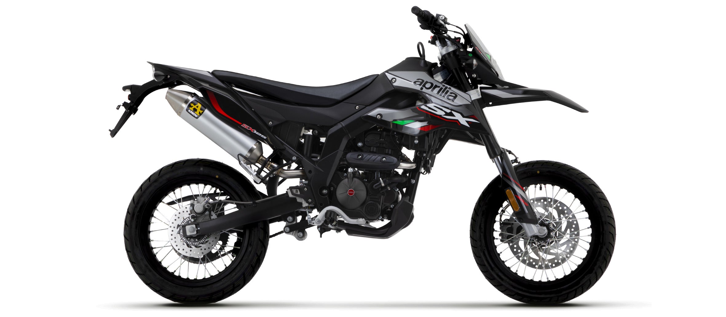 SCARICO MARMITTA THUNDER ALLUMINIO NERO-CARBONIO ARROW APRILIA RX - SX 125 21-22