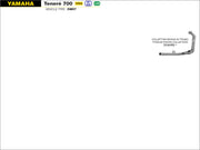 HEADERS RACING IN TITANIUM ARROW YAMAHA TENERÉ 700 2019-20