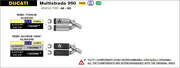 SILENCER REBEL TITANIUM BLACK ALU ARROW DUCATI MULTISTRADA 950 19-20