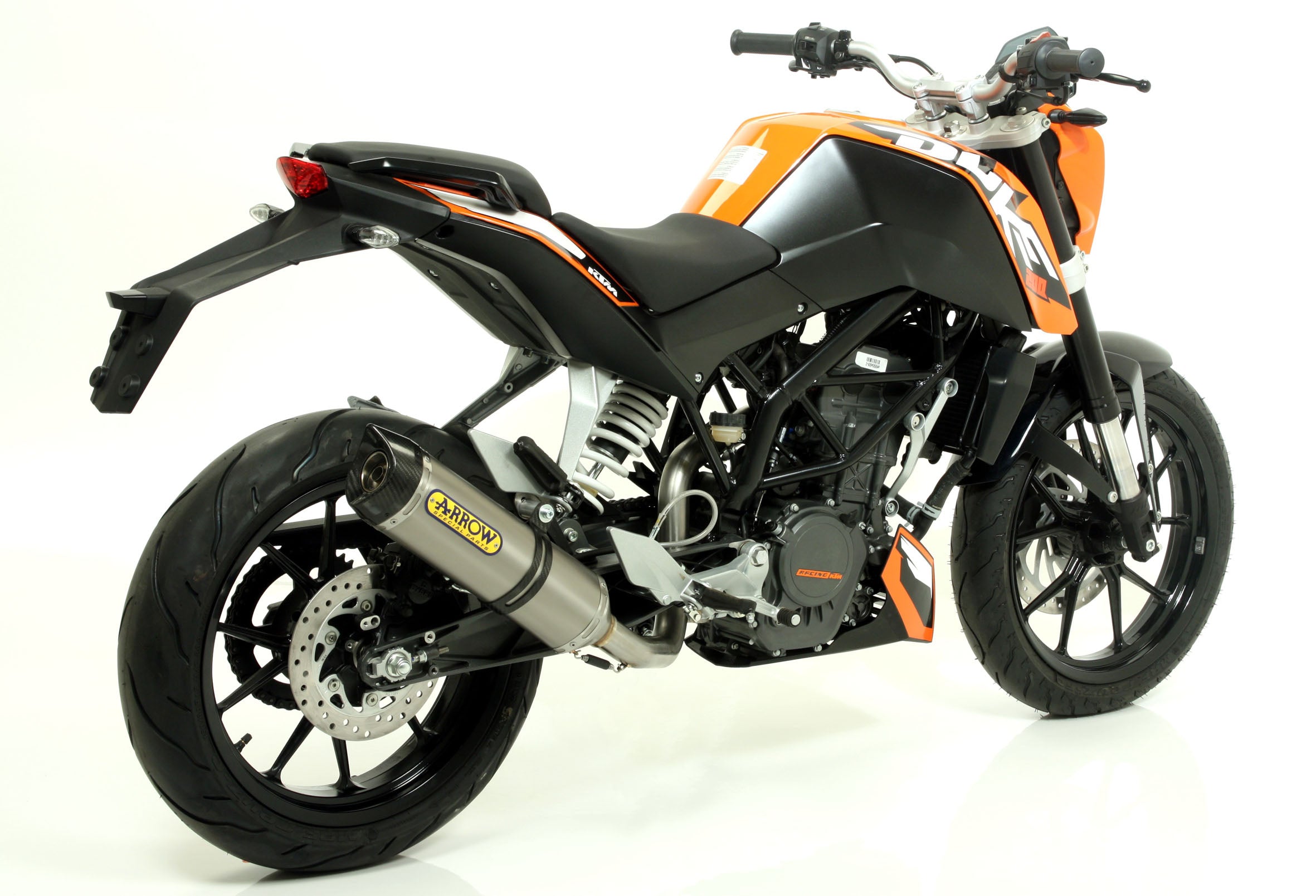 SCARICO MARMITTA OMOLOGATO E5+E9 TITANIO-CARBONIO ARROW KTM DUKE 200 11-14