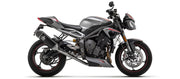 SILENCER EXHAUST "VELOCE" APPROVED BLACK ALUMINUM ARROW TRIUMPH STREET TRIPLE 765 20-22