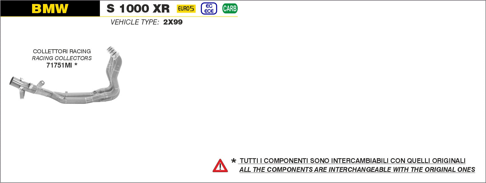 HEADERS RACING ARROW BMW S 1000 XR 2020-2021