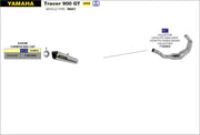 COMPLETE EXHAUST APPROVED EC+ECE X-KONE ARROW YAMAHA TRACER 900 GT 2018-20