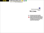 RACCORDO CENTRALE OMOLOGATO EURO4 EC ARROW KTM 1290 SUPERDUKE GT 2017-18