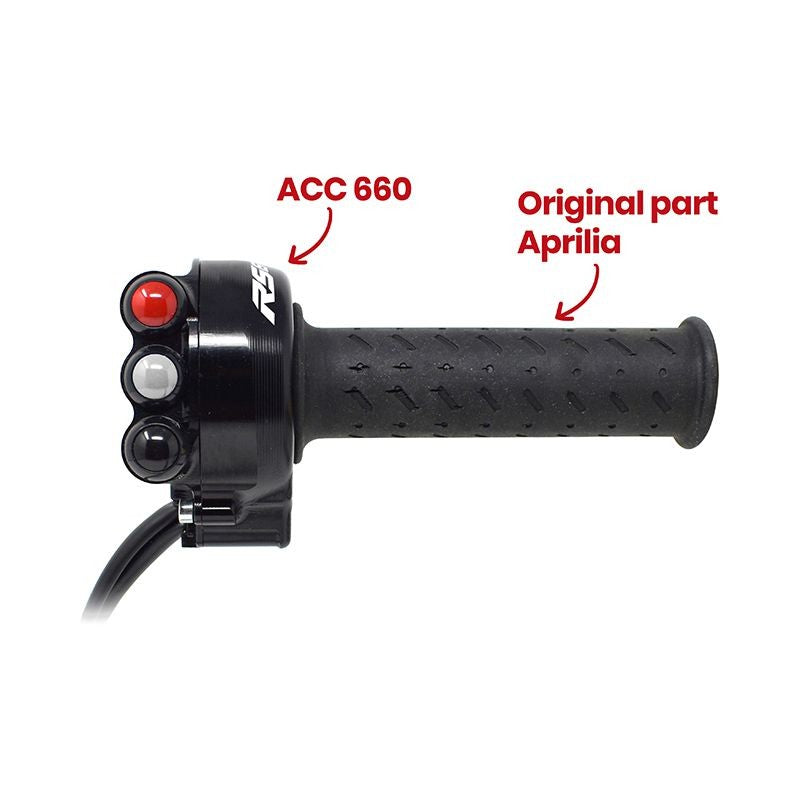 RIGHT SWITCH + GAS INTEGRATED CONTROLS JETPRIME APRILIA RS 660 2020 - 21