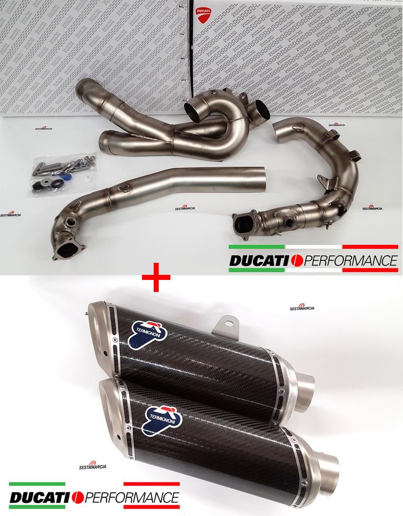 COMPLETE EXHAUST Ø70mm CARBON TERMIGNONI DUCATI STREETFIGHTER 848 2011 - 15