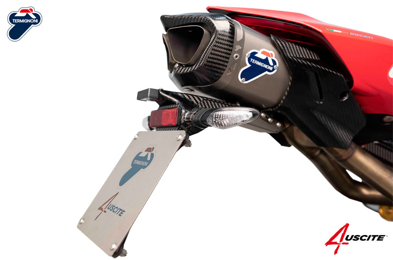 PORTATARGA TERMGINONI SPECIFICO PER SCARICO D182 DUCATI PANIGALE V4 2018>