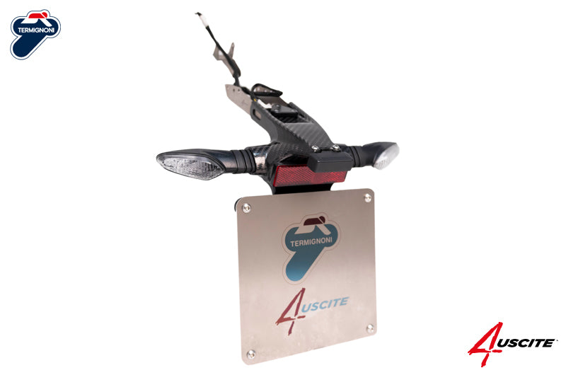 PORTATARGA TERMGINONI SPECIFICO PER SCARICO D182 DUCATI PANIGALE V4 2018>